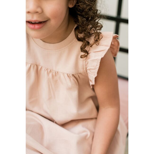 Garment Dye Ruffle Dress, Soft Peony - Dresses - 3