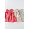 Garment Dye Ruffle Dress, Raspberry - Dresses - 7