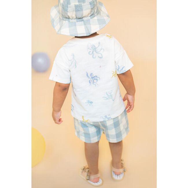 Dropped Shoulder Short Sleeve T-Shirt, Octopus Oasis - T-Shirts - 3