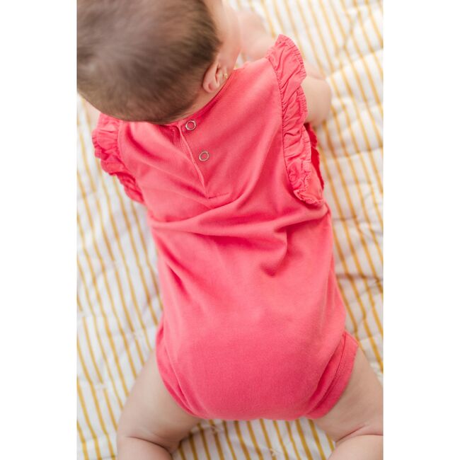 Garment Dye Flutter One-Piece, Raspberry - Jumpsuits - 3