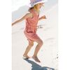 Classic Terry Drawstring Romper, Shell - Rompers - 3