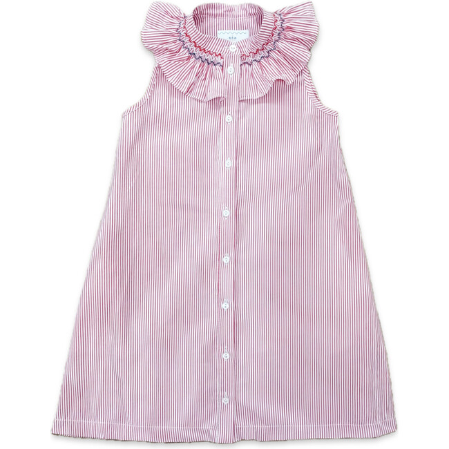 Molly Anne Dress, Red Seersucker