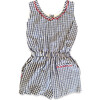 Blue Check Romper - Rompers - 2