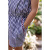 Blue Check Romper - Rompers - 4