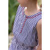 Blue Check Romper - Rompers - 5