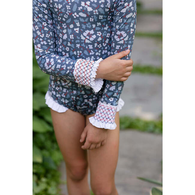 Austen Smocked Suit, Blue Darby - One Pieces - 5