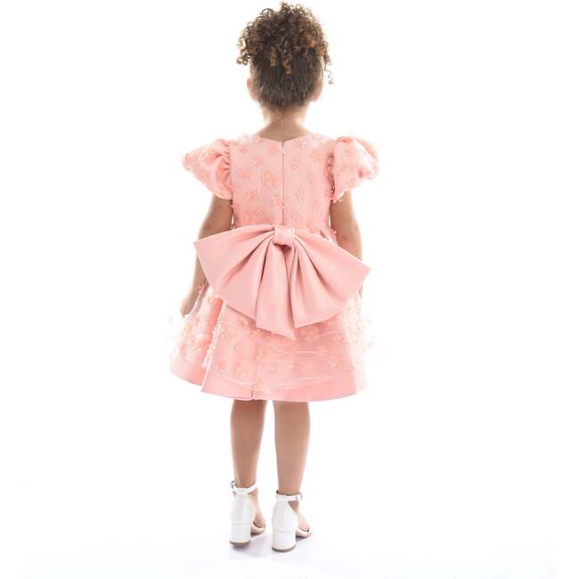 Moneta Floral Bow Dress, Coral - Dresses - 3