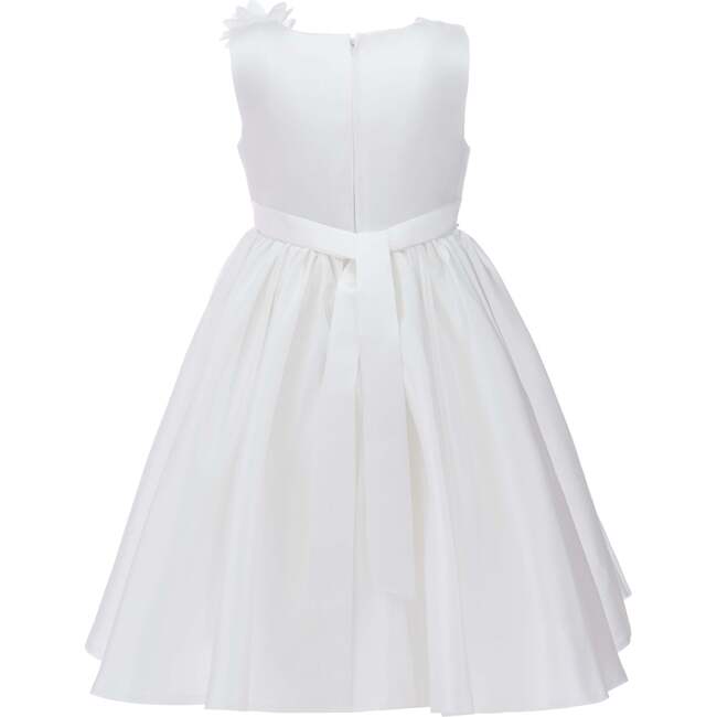 Denali Satin Dress, White - Dresses - 4
