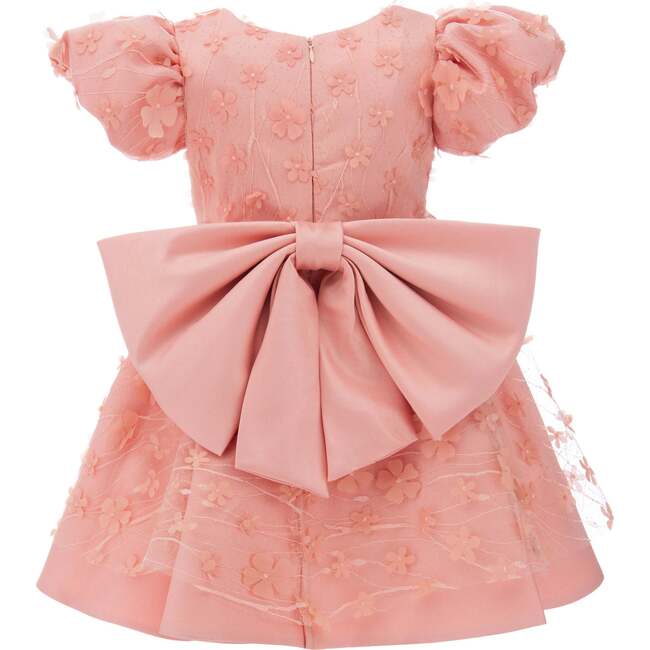 Moneta Floral Bow Dress, Coral - Dresses - 4