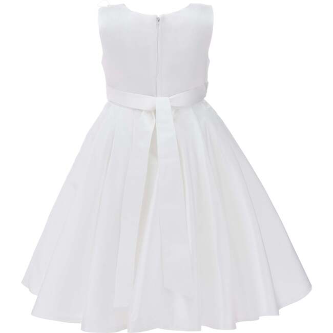Adeline Satin Dress, White - Dresses - 4