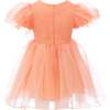 Bow Organza Dress, Peach - Dresses - 4