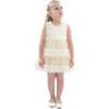 Flower Layered Tulle Dress, Ivory - Dresses - 4