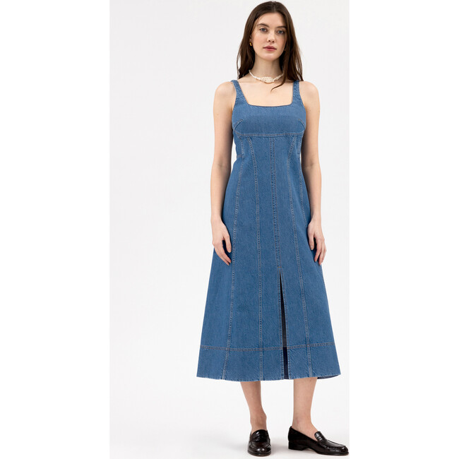 Felicity Dress, Medium Indigo Blue - Dresses - 2