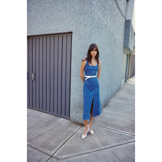 Felicity Dress, Medium Indigo Blue - Dresses - 6