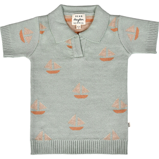 Cameron Knit Polo Seafoam