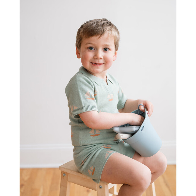 Cameron Knit Polo Seafoam - Polo Shirts - 2