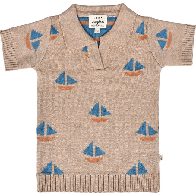 Cameron Knit Polo Sand Dollar