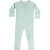 Modal Convertible Footie Pajamas, Seafoam Floral - Footie Pajamas - 1 - thumbnail