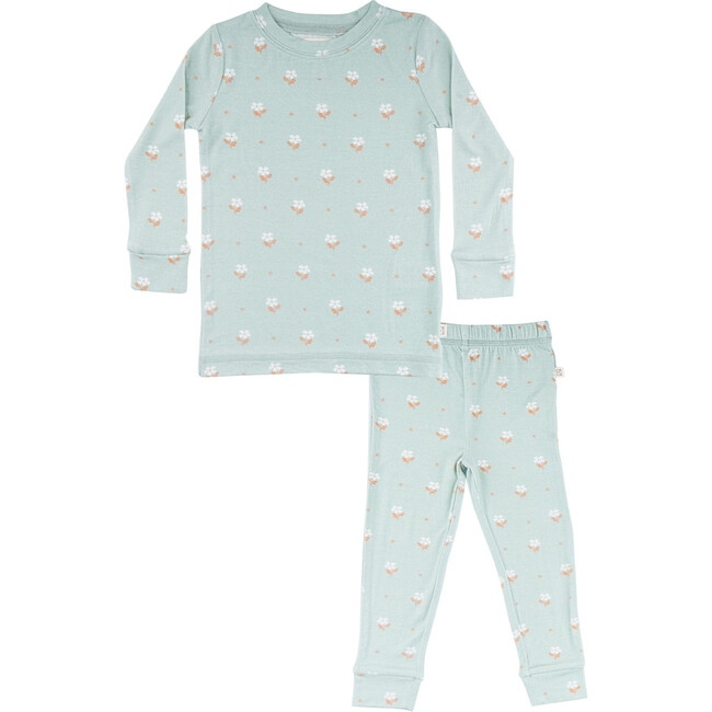 Modal Pajama Set, Seafoam Floral