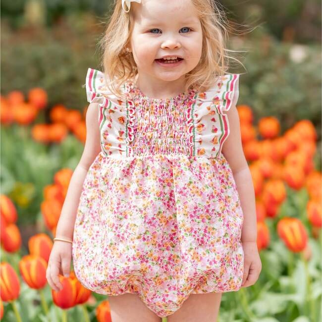 Goldie Girl Bubble, Orange - Rompers - 6