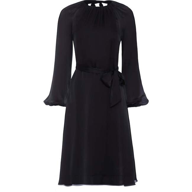 Chantal Silk Dress, Black