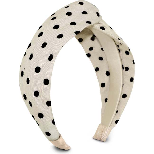 Beige Polka Dot Headband