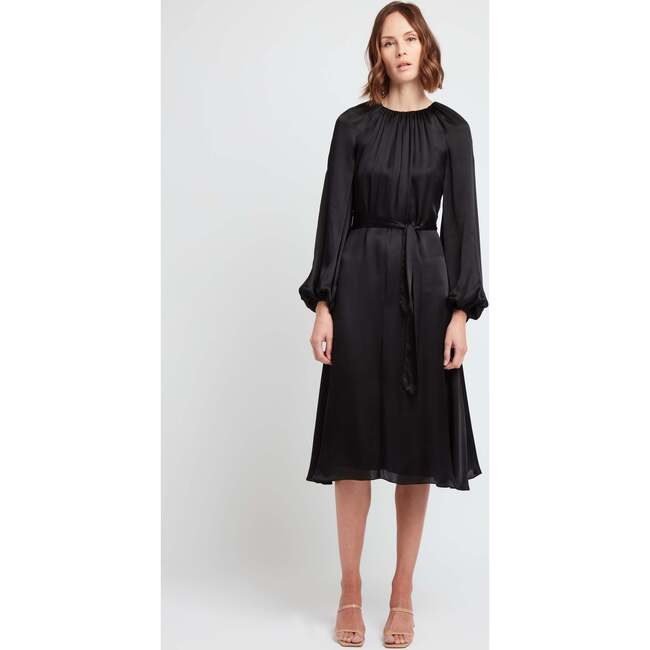 Chantal Silk Dress, Black - Dresses - 2