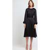 Chantal Silk Dress, Black - Dresses - 2