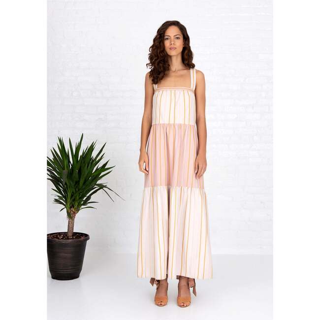 Iris Dress, Pink Multi Stripe - Dresses - 3