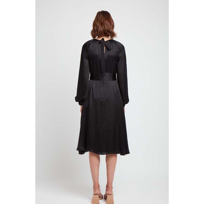 Chantal Silk Dress, Black - Dresses - 3