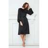 Chantal Silk Dress, Black - Dresses - 4