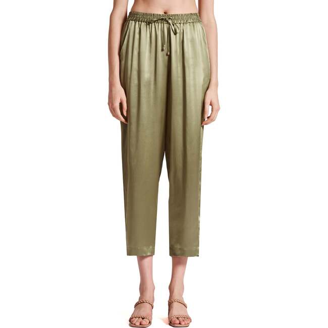 Tapered Leg Sikl Pants, Moss Green - Pants - 1
