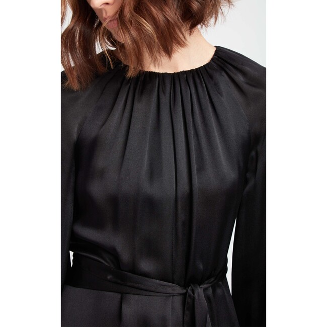 Chantal Silk Dress, Black - Dresses - 5
