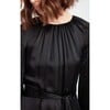 Chantal Silk Dress, Black - Dresses - 5