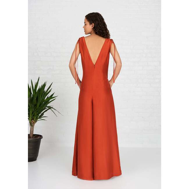 Gemma Jumpsuit, Burnt Orange - Jumpsuits - 3