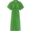 Ingrid Silk Dress, Green - Dresses - 1 - thumbnail