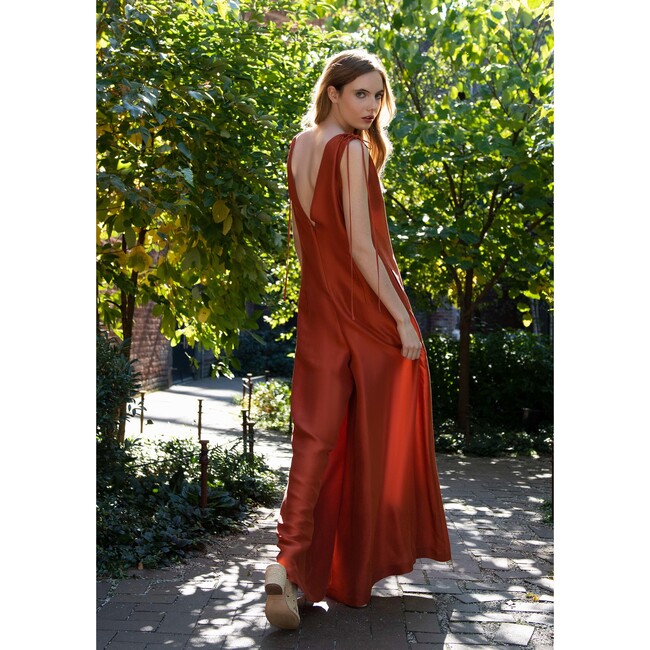Gemma Jumpsuit, Burnt Orange - Jumpsuits - 5