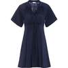 Lana Silk Dress, Navy - Dresses - 1 - thumbnail
