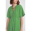 Ingrid Silk Dress, Green - Dresses - 3