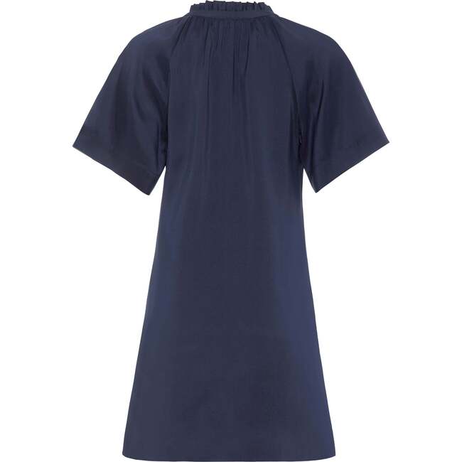 Lana Silk Dress, Navy - Dresses - 3