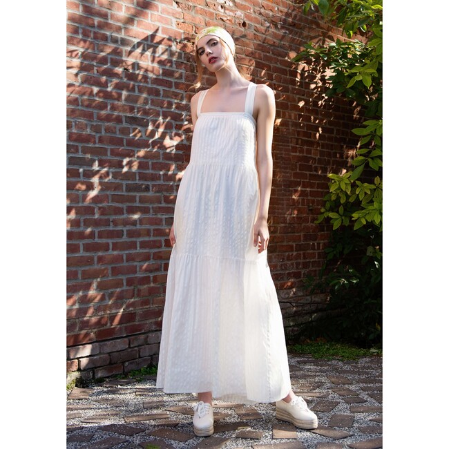 Iris Dress, Natural/White Stripe - Dresses - 4
