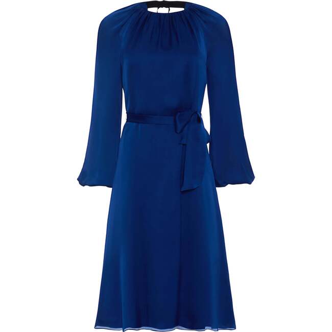 Chantal Silk Dress, Blue