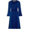 Chantal Silk Dress, Blue - Dresses - 1 - thumbnail