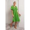 Ingrid Silk Dress, Green - Dresses - 4