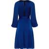 Chantal Silk Dress, Blue - Dresses - 3