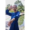 Chantal Silk Dress, Blue - Dresses - 4