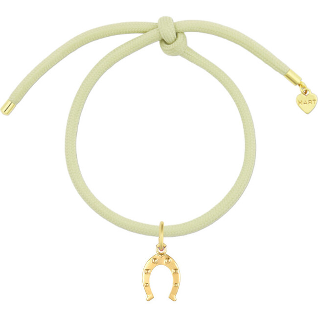 Vineyard Green Bracelet Cord with Horseshoe Charm