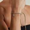 Gold Lurex Bracelet Cord with Mini White Enamel Flower Charm - Bracelets - 2