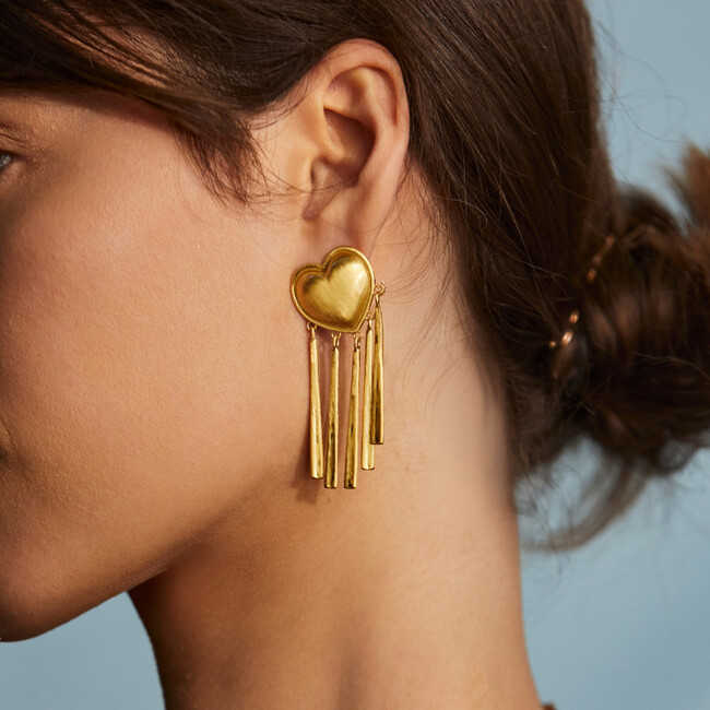 Brushed Party Harty Earrings