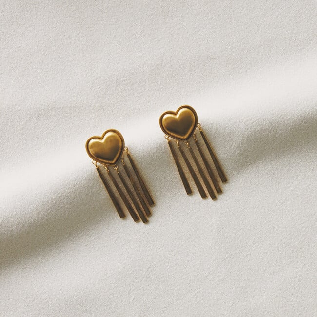 Brushed Party Harty Earrings - Earrings - 2